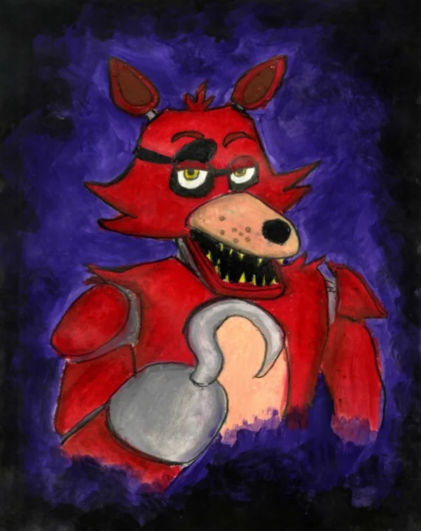 Image of a painting of video game character.