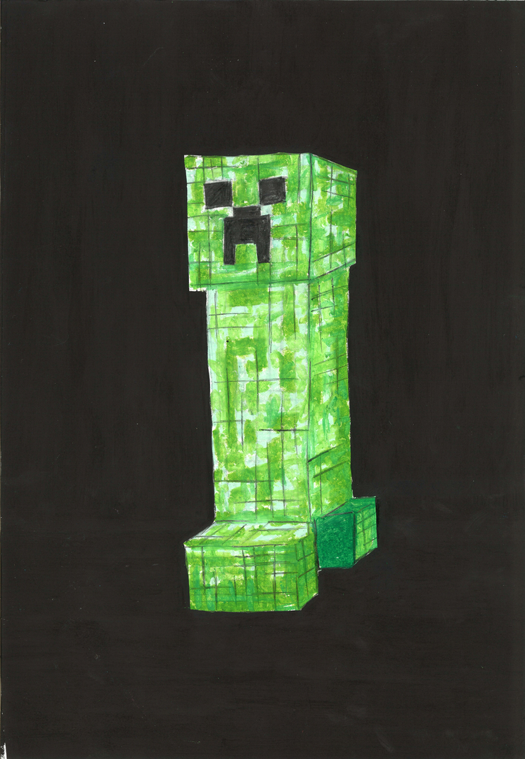 Image of a painting of video game character.