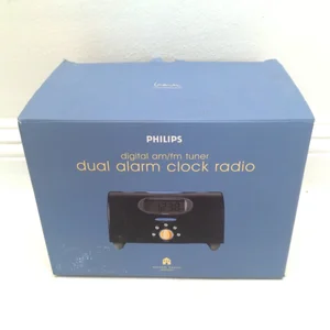 ビンテージPhilips Michael Graves FM AMラジオ 時計 Michael Graves Dual Alarm Clock Radio for Philips Black unused