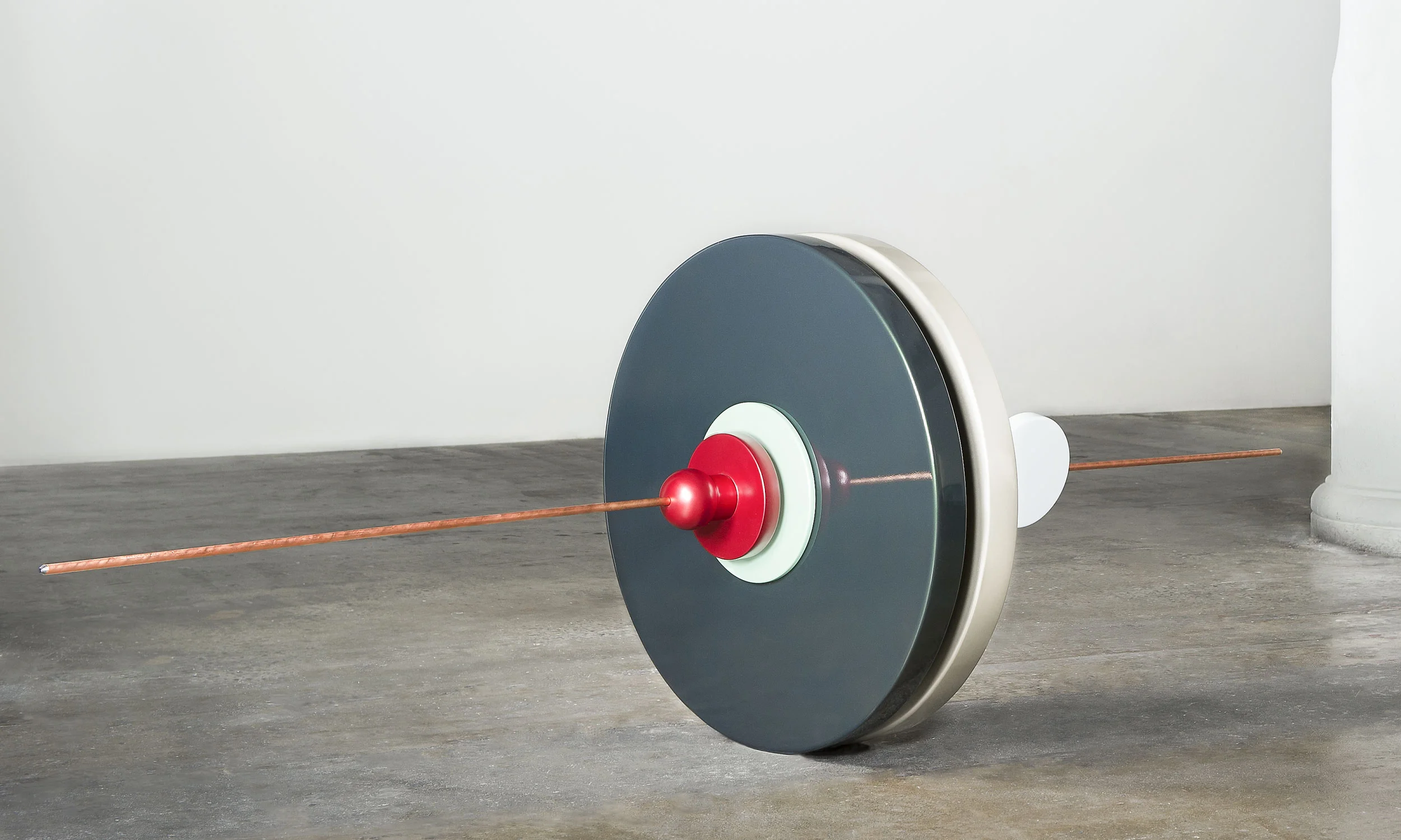 SBMBOOL , 2013 Copper coated steel rod and painted MDF, 96 x 32 x 32 in