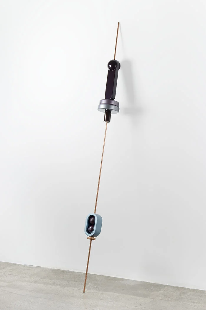 SBM11 , 2014 Copper coated steel rod, painted MDF and wood 96 x 8 x 8 in