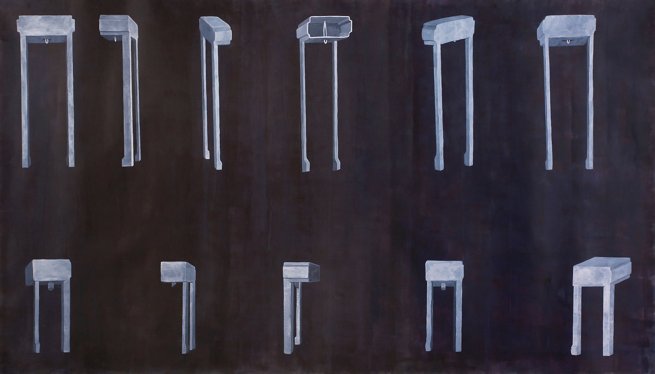   D. Ti , 2007&nbsp;  Watercolor&nbsp;on paper, 260 x 150 cm  