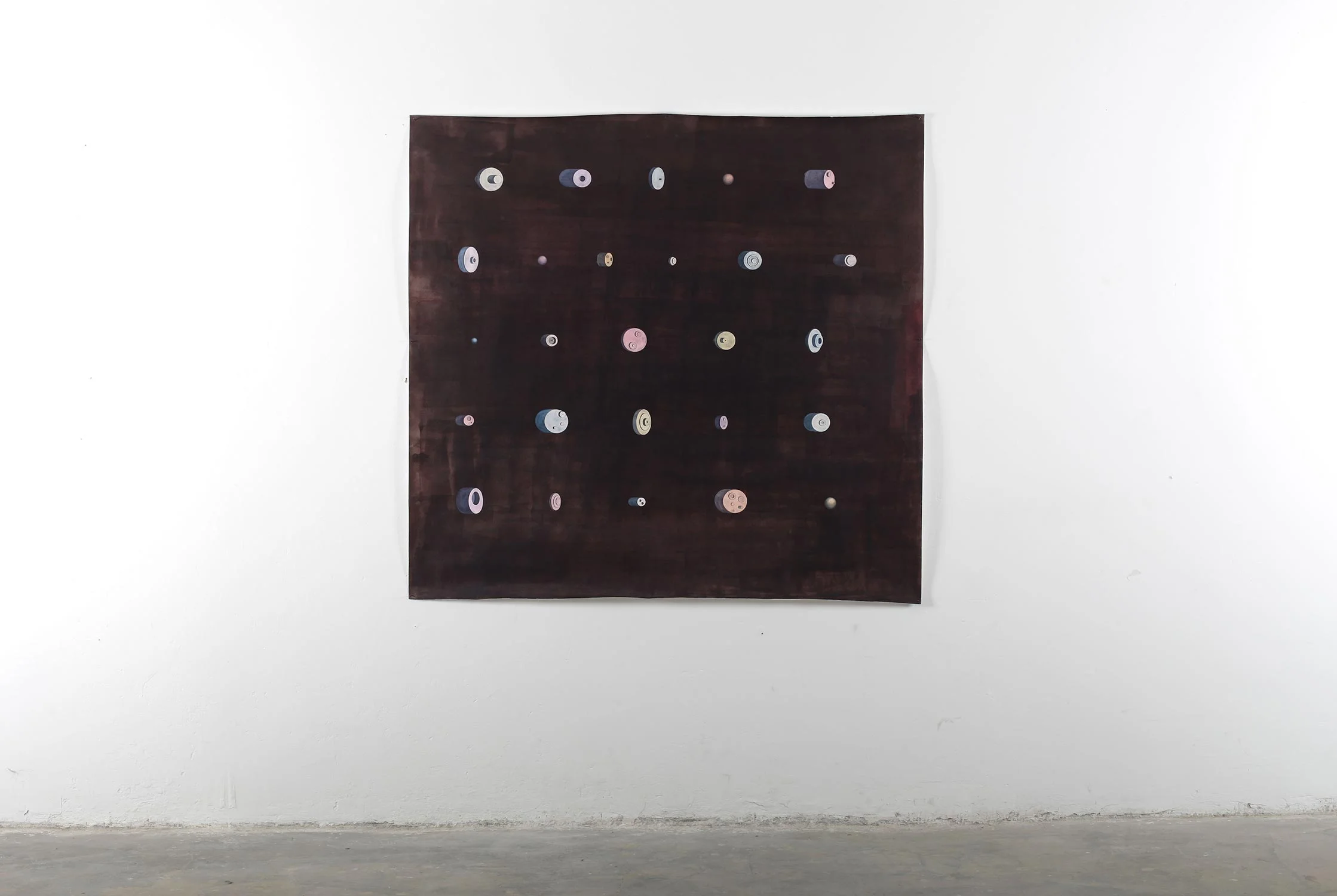   DDD&nbsp; (Damn&nbsp;you&nbsp;Damien&nbsp;and&nbsp;your damn&nbsp;circles), 2012 Watercolor on paper, 150 x 150 cm 