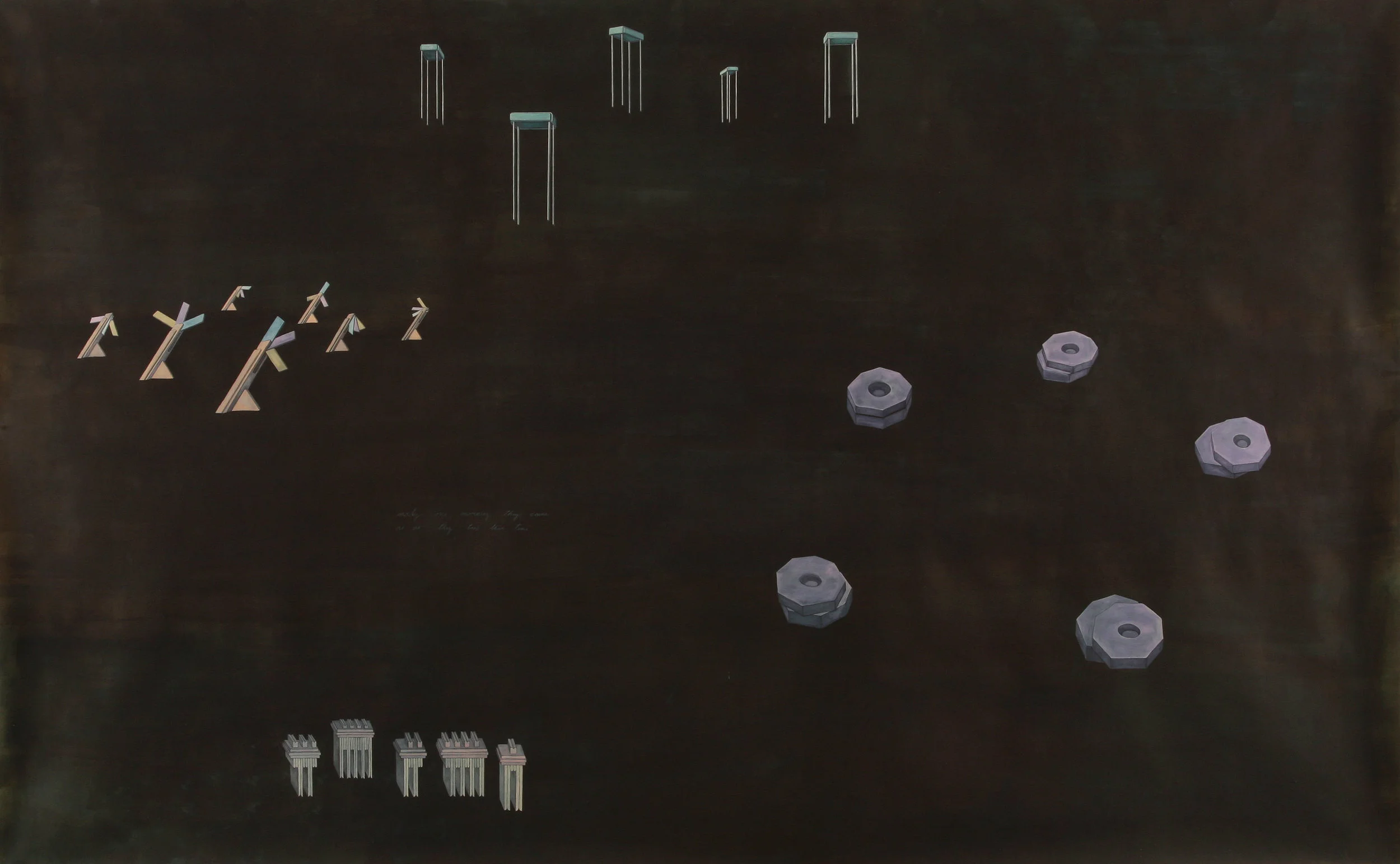   Early One Morning , 2009 Watercolor on paper, 270x150 cm 