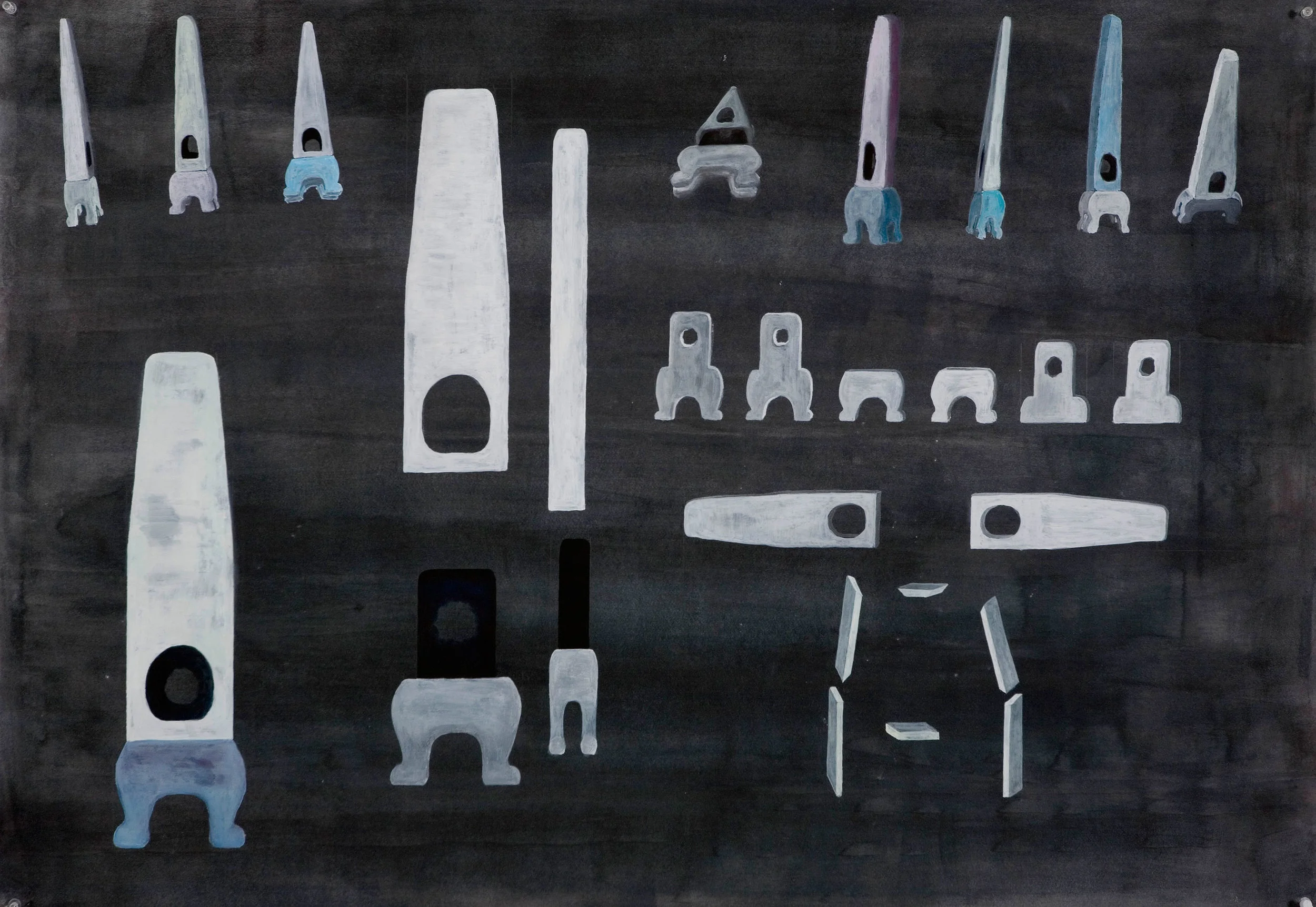   D. Gmc. , 2006 Watercolor on paper, 100 x 70 cm 