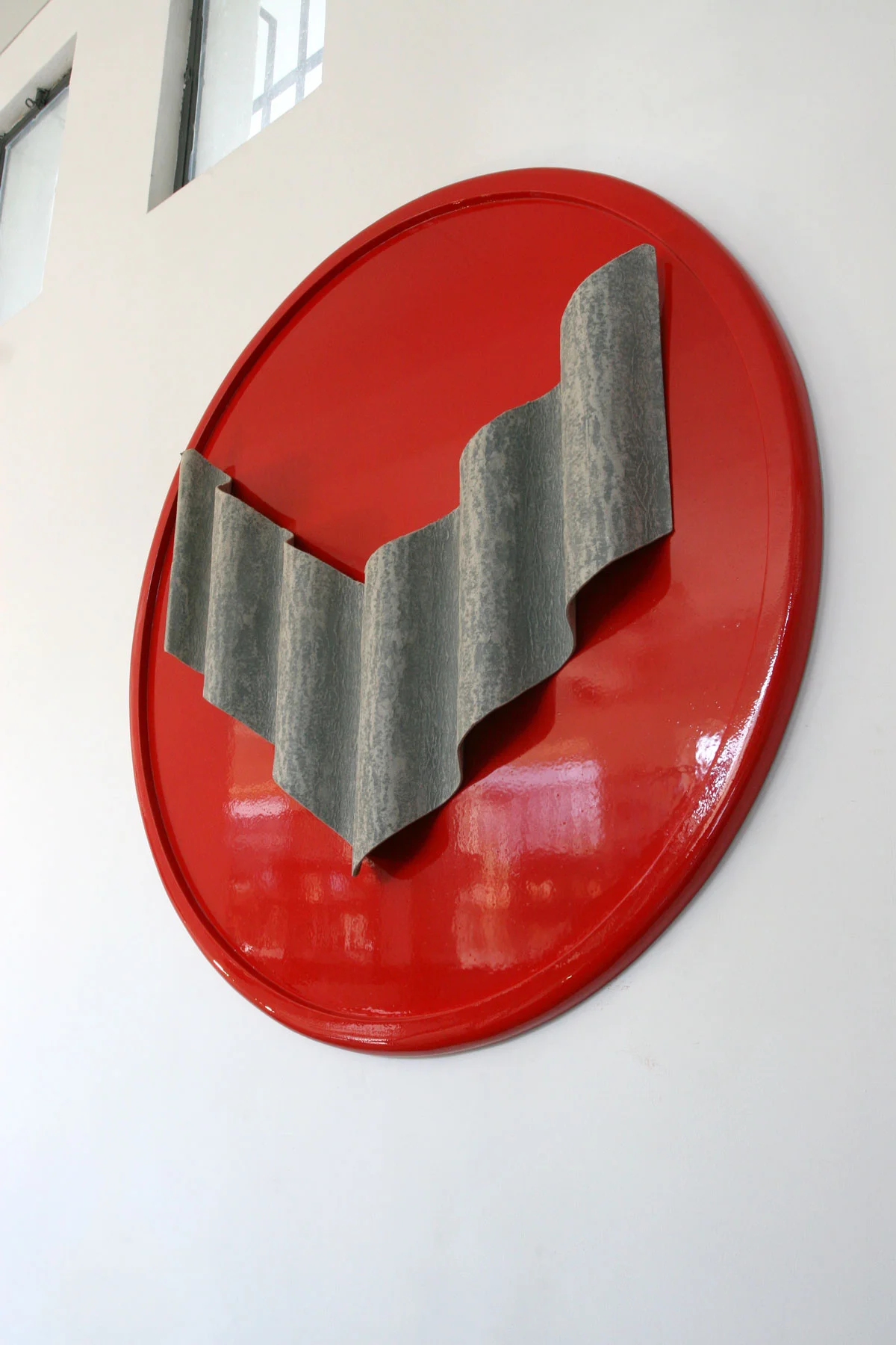 F. As. 2 (Floating Asbestos 2) , 2005 Manipulated cardboard, painted MDF, 122 x 122 cm