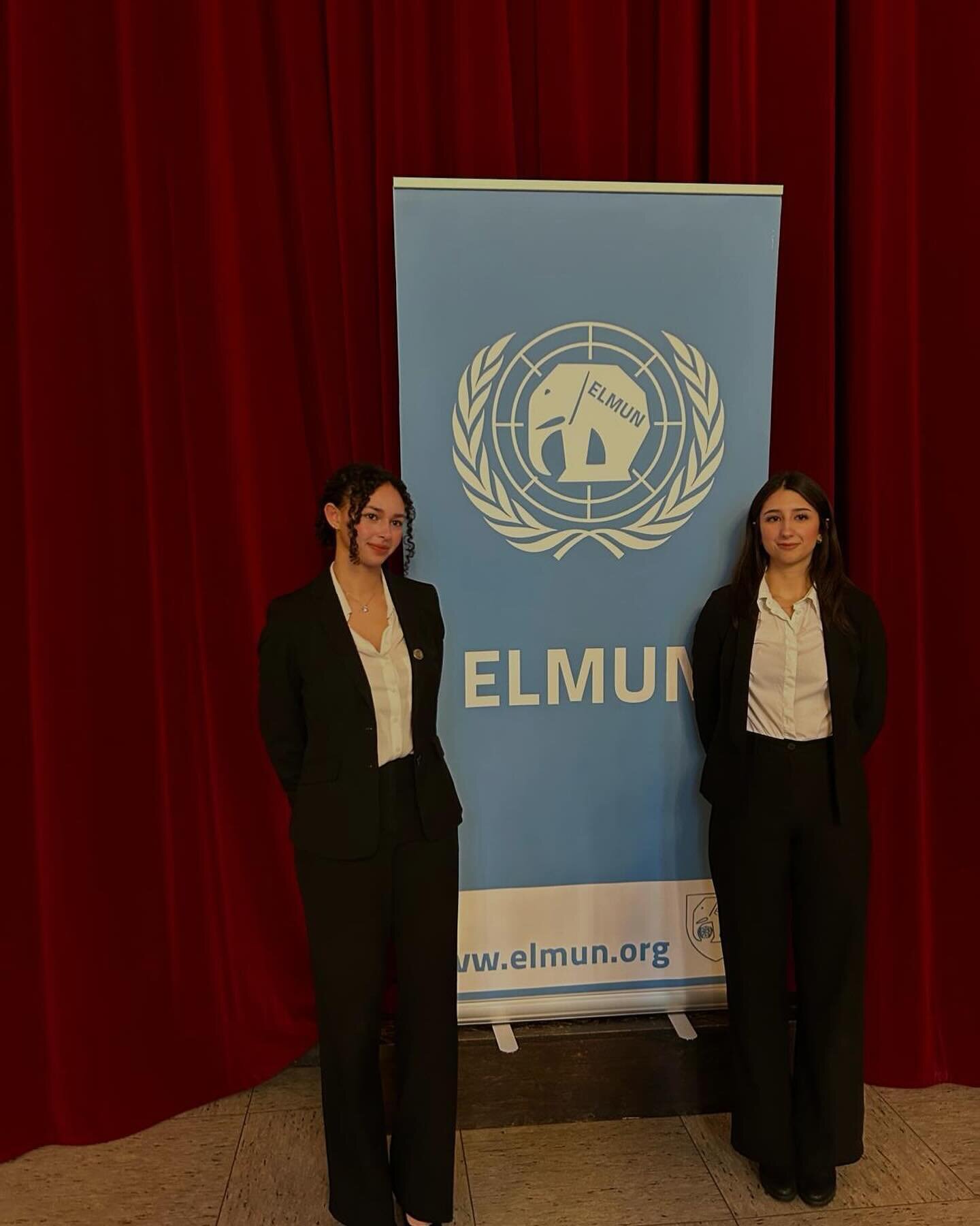 The Secretary-General, Antonia Soraya de Bieberstein Ilgner (right), alongside the Deputy Secretary-General, Idrisa Aicha Liere (left).