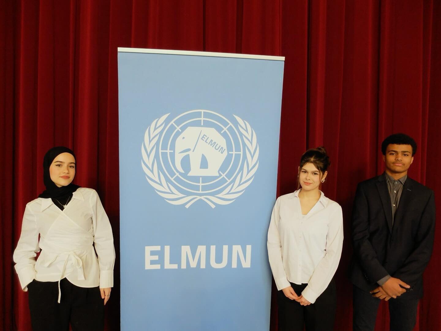 Sustainable Development Committee🌿 (GA3) chaired by Hawraa Al Khawaldeh (left), Malena Orengo Puga (middle), and Malik Degbor Nold (right).
&ldquo;From Drought to Drenched: Making a Splash in Sustainable Development.&rdquo;