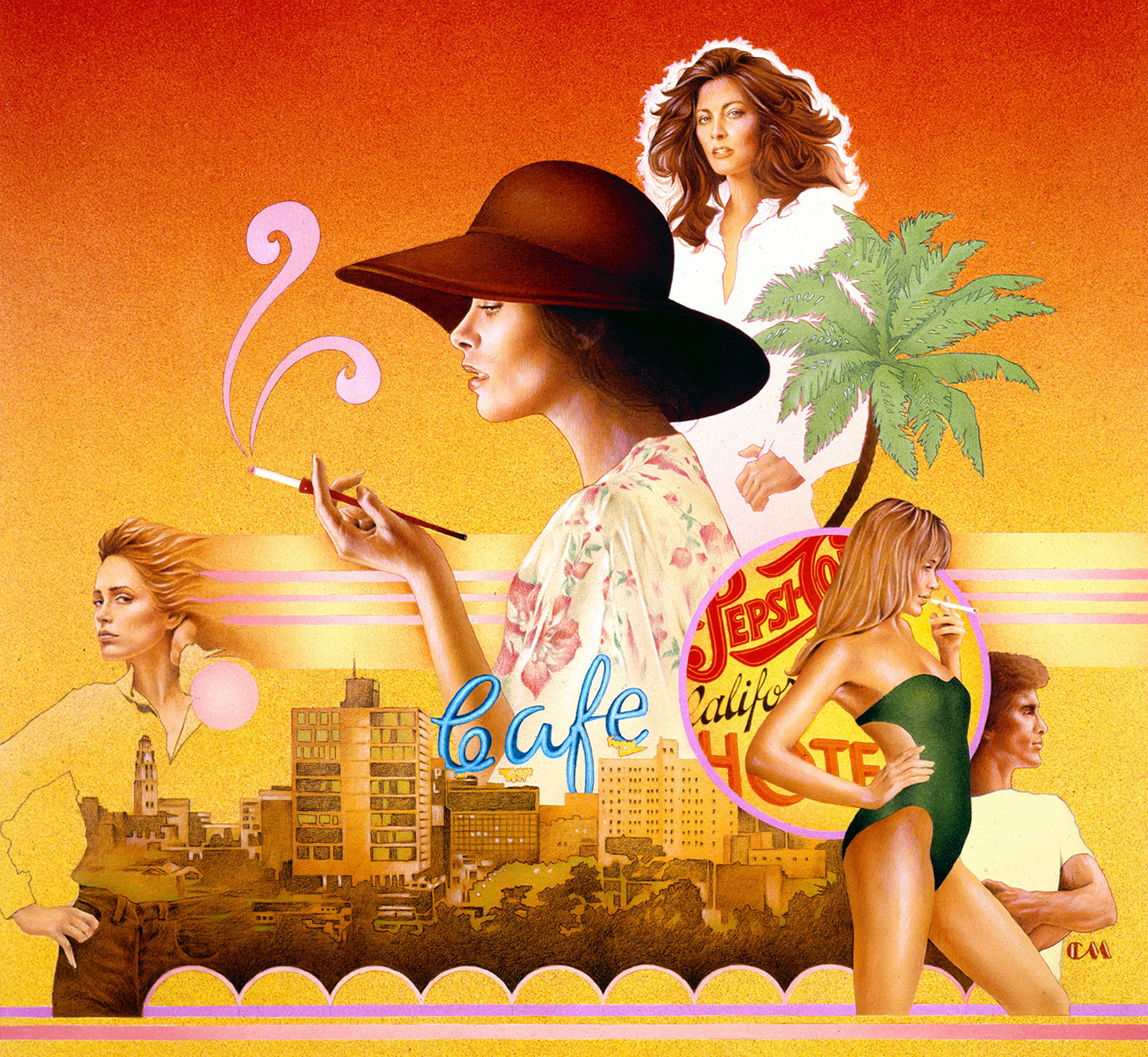 Charles Moll’s art for the paperback edition of Slow Days, Fast Company .