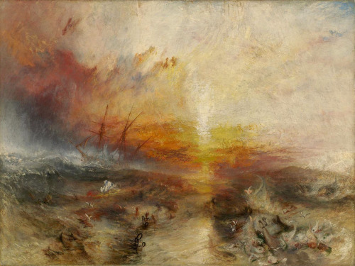 J.M.W. Turner, The Slave Ship (1840). Oil on canvas. 90.8 × 122.6 cm, Museum of Fine Arts, Boston.