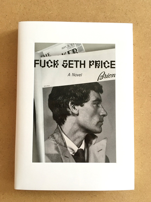 Fuck Seth Price, by Seth Price, 2015. Leopard Press, New York (pictured: second, hardcover edition).
