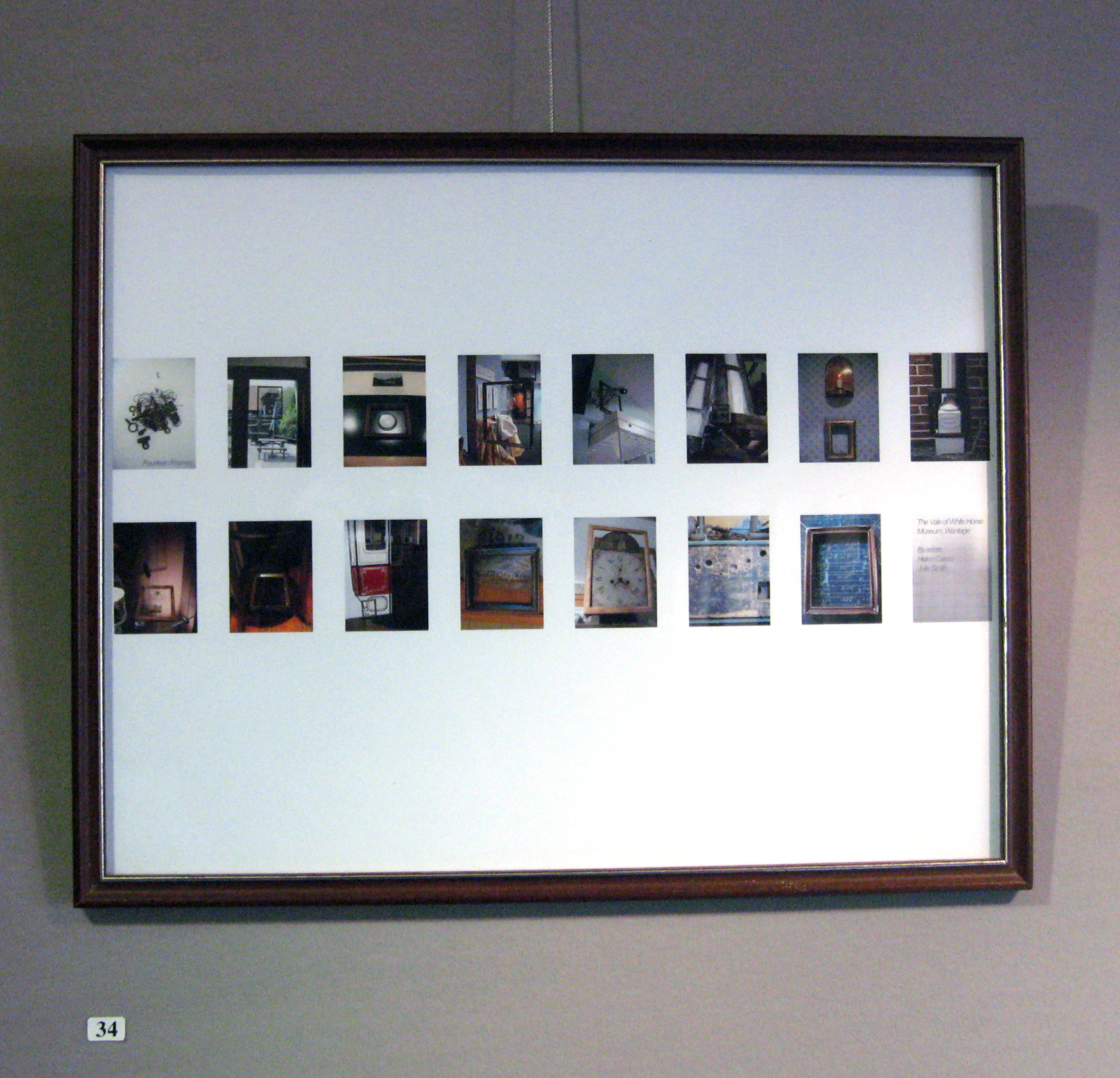 Fourteen Frames, in museum, framed
