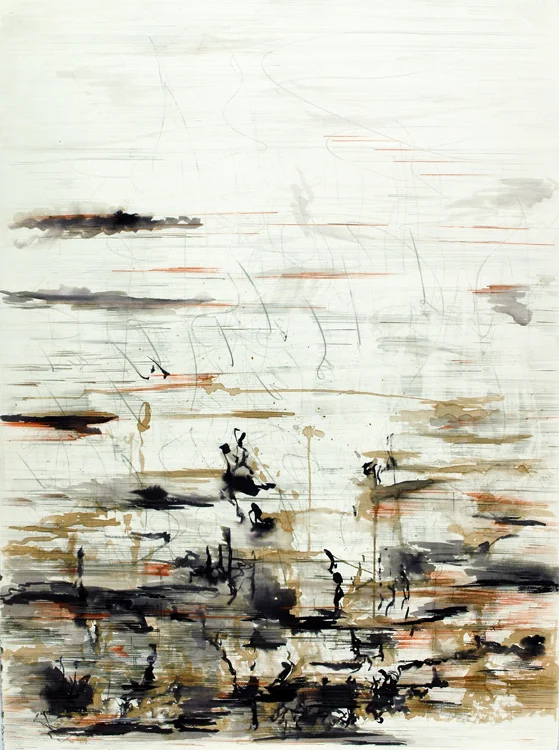 in silence, (after music)