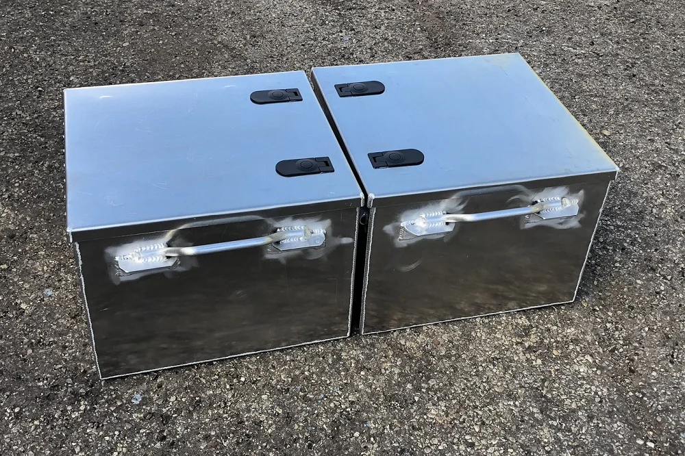 Custom Dry Boxes Aluminum Rafting Trip Gear Eddyline Welding
