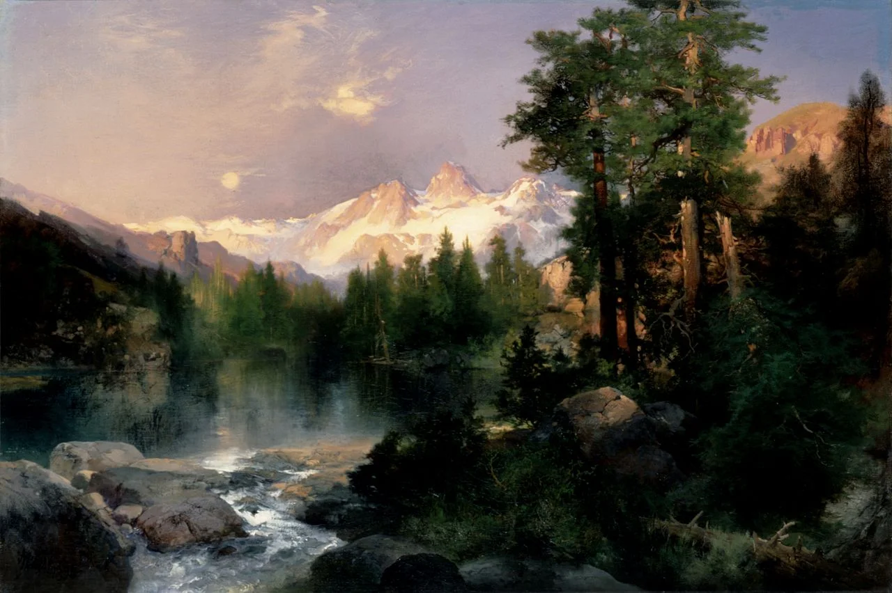 The Three Tetons, oil on canvas, by Thomas Moran. I am forever inspired by his work, and by the Tetons! Via Wikimedia Commons.