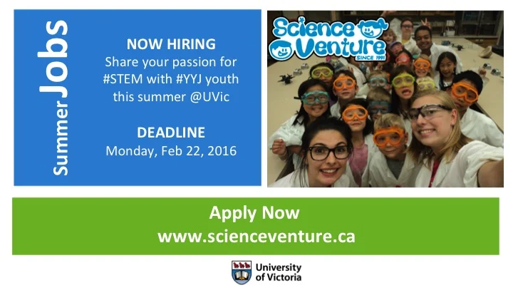 We Are Hiring Summer Youth STEM Instructors!