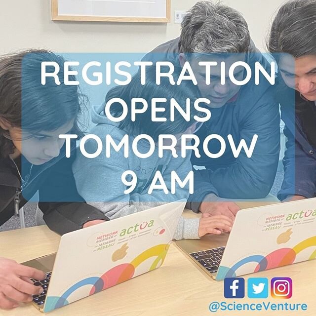 Virtual Summer Camp registration opens tomorrow at 9am

Join us this summer for online camps filled with #STEMexperiments, #STEMdemos, #STEMmentors, #STEMathome activities &amp; more

Links in bio for more information and how to register

#yyj #Vanco