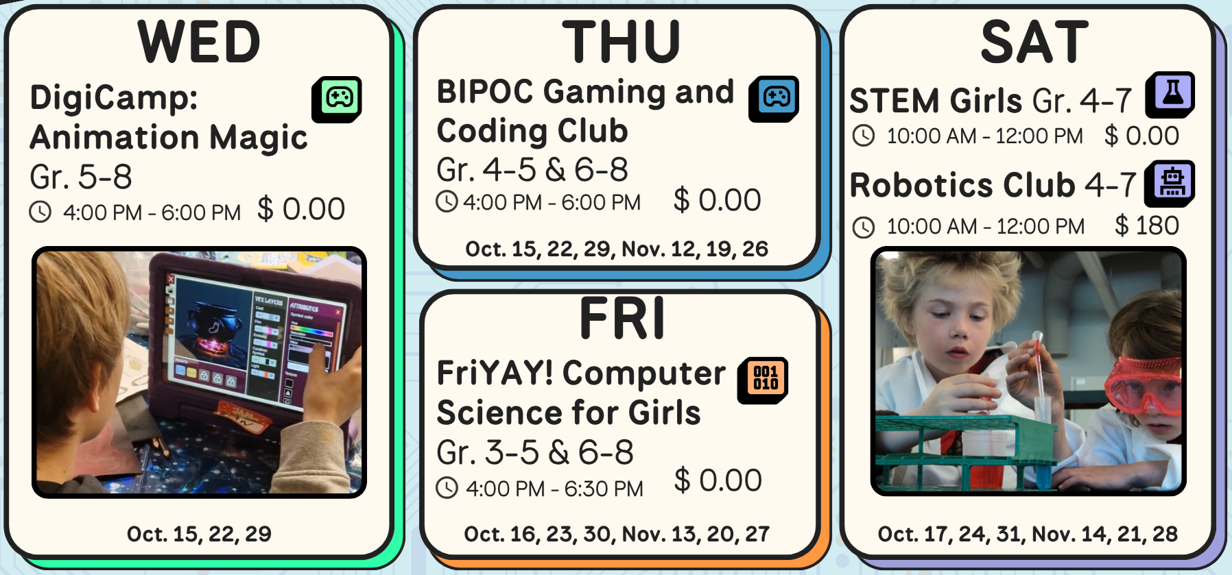 Evening and Weekend Clubs