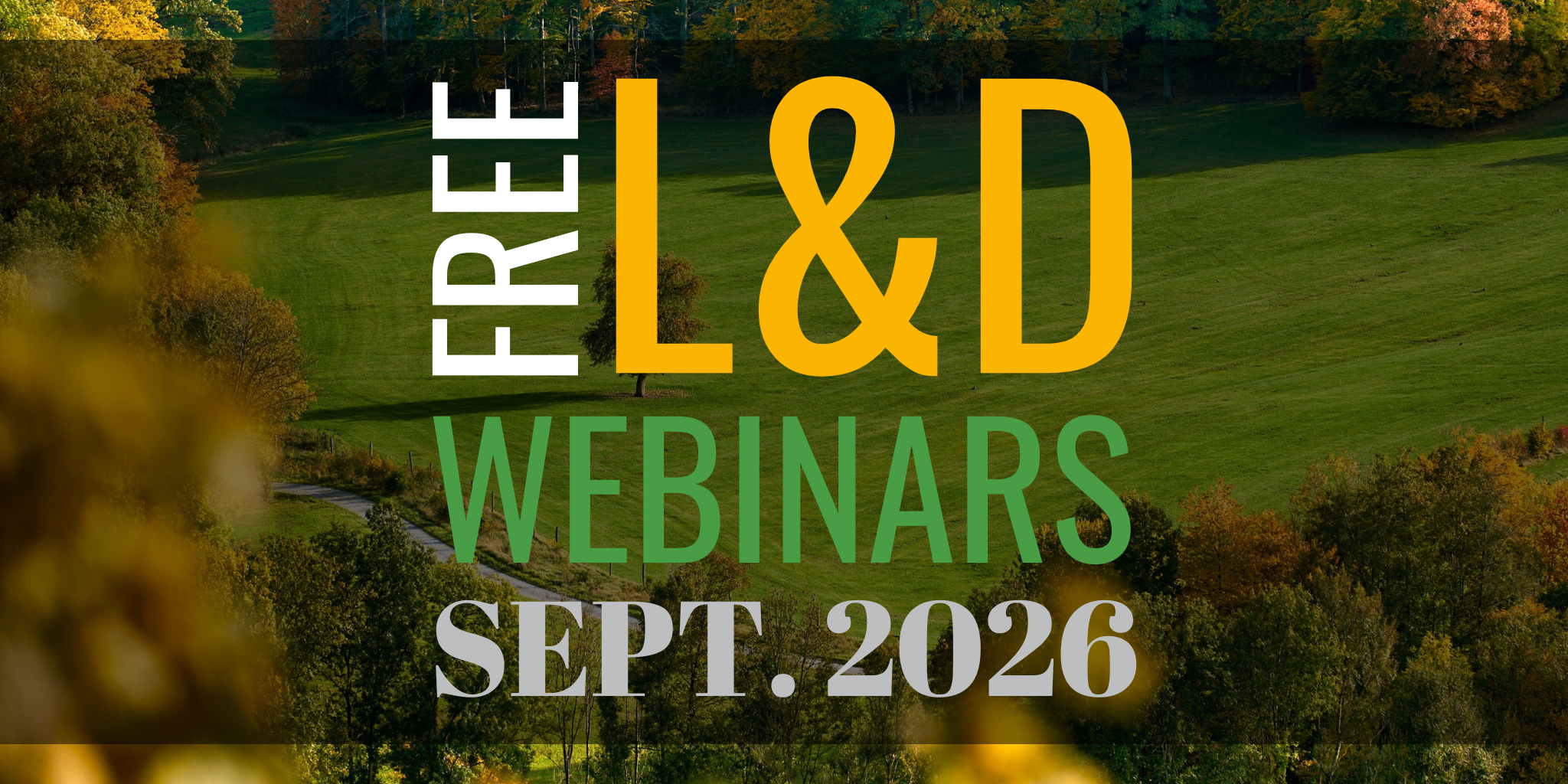 Free learning &amp; development webinars for September 2026 