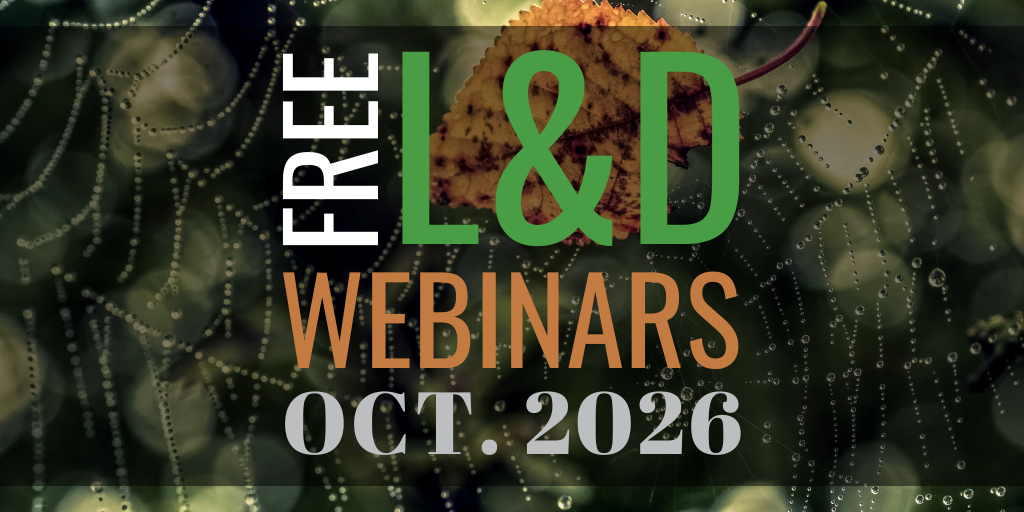 Free learning &amp; development webinars for October 2026