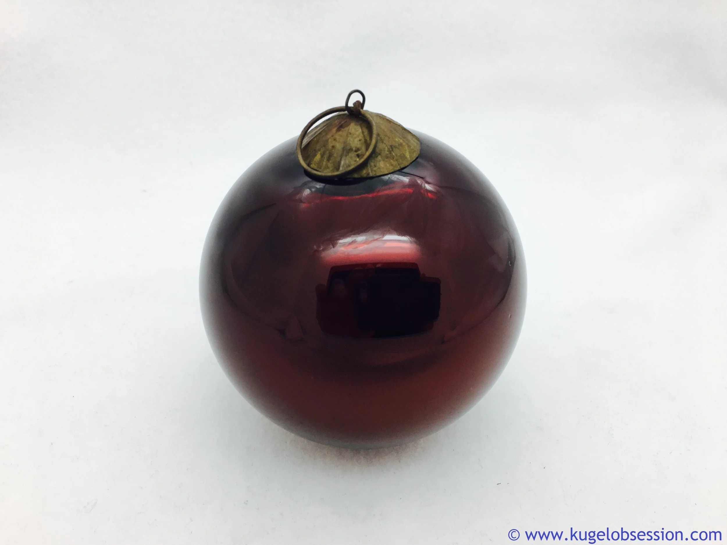 Antique kugel christmas ornament for sale - amethyst round kugel 622 #kugelobsession #antiquekugel #kugelsforsale #christmasornaments