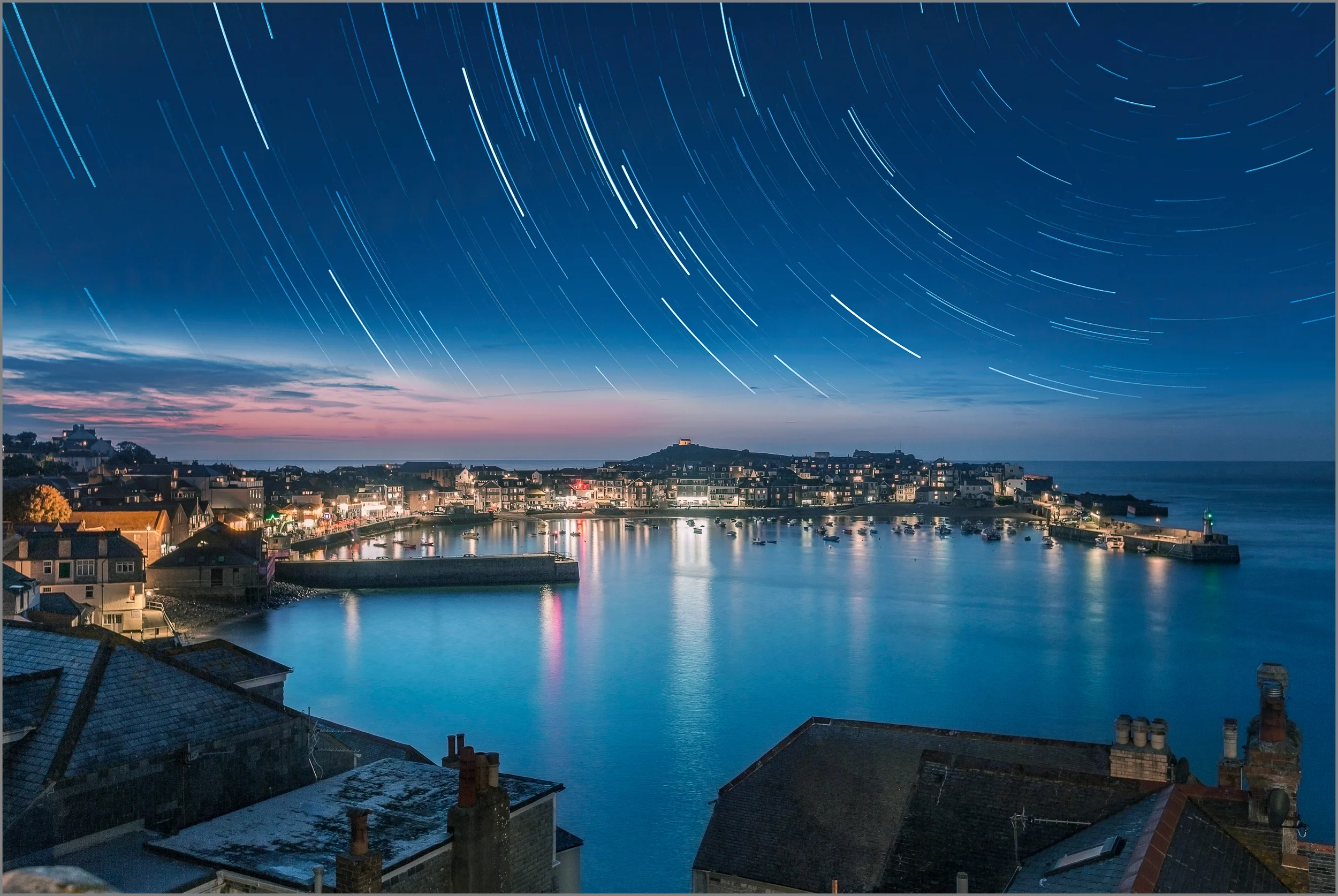 Star Trail over St Ives Resized.jpg
