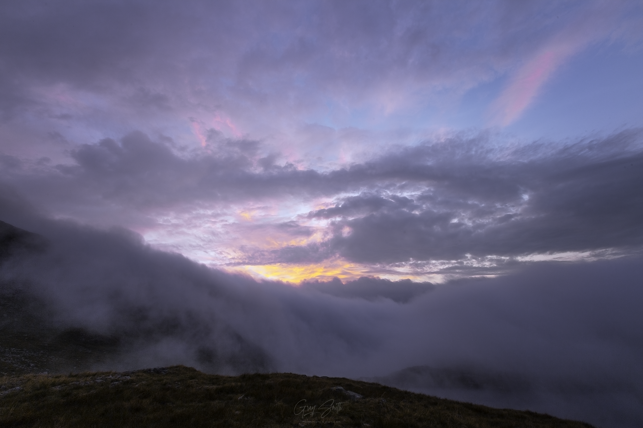 Rolling Clouds And Sunset Skies - Sprinkling Tarn