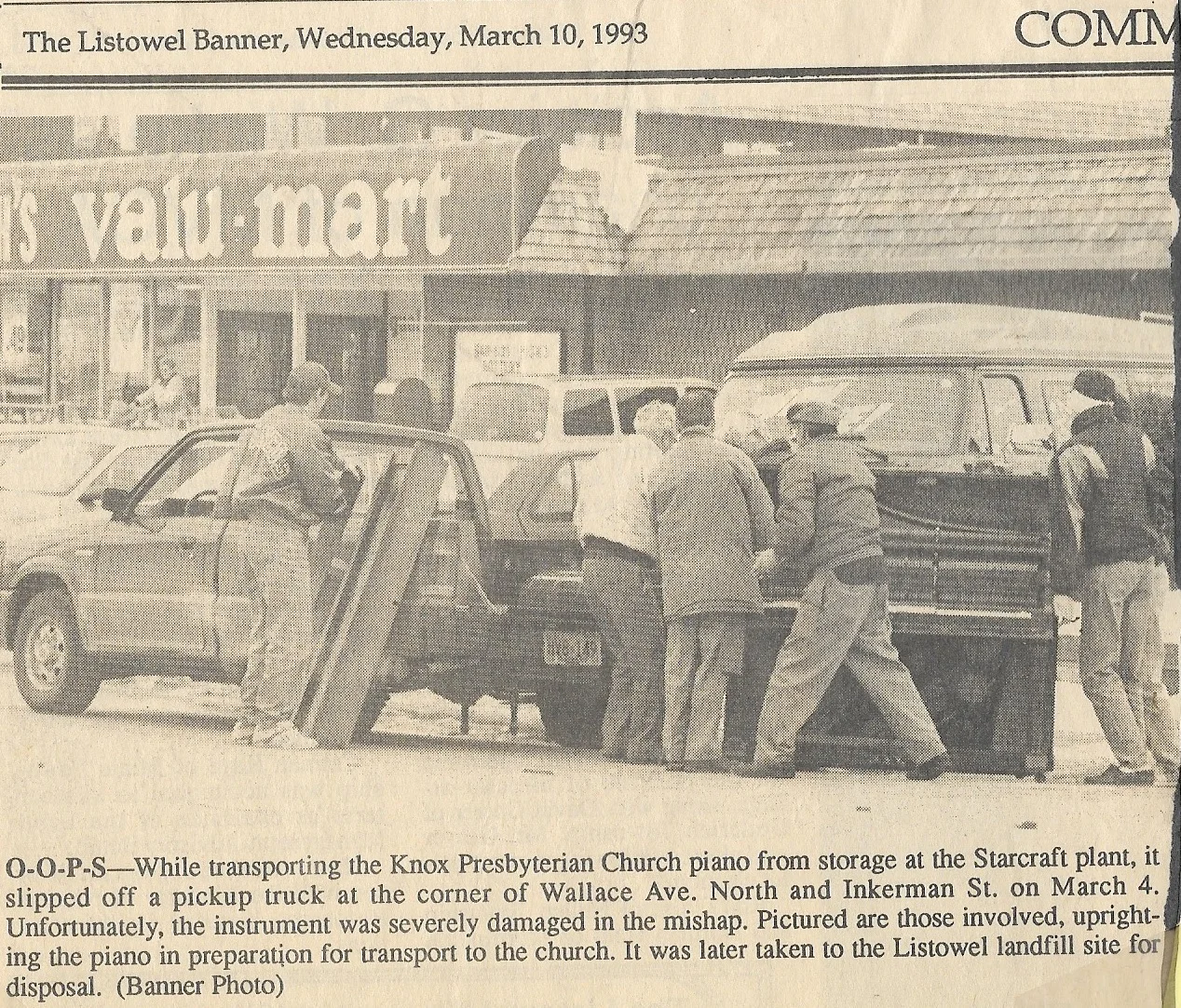 Moving Piano Mishap 1993