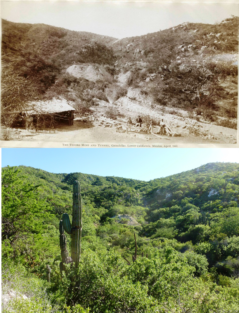 Cacachilas mining site, past and present.