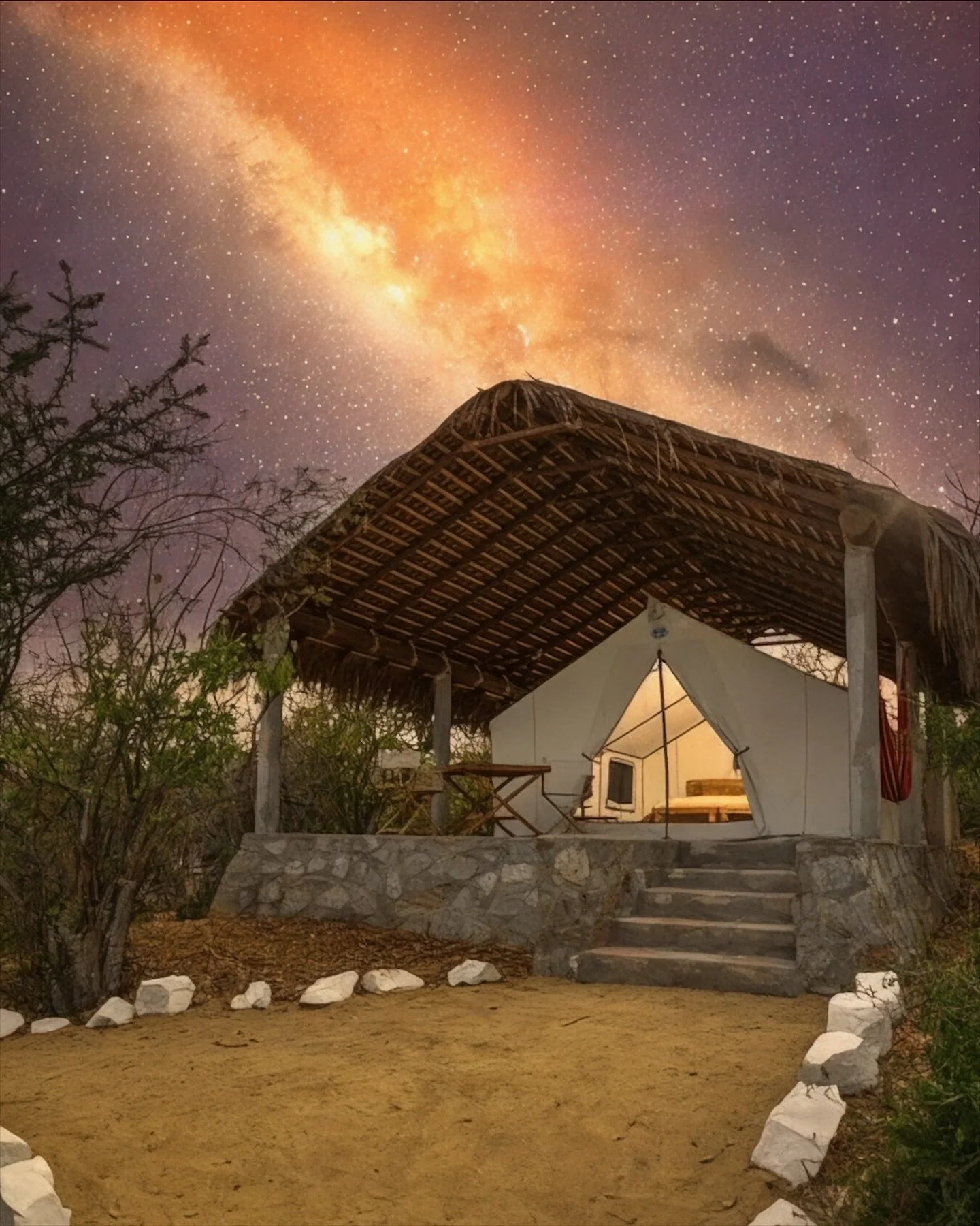 ¿Por qué hospedarte en Rancho Cacachilas?
Porque aquí no solo descansas, sino que vives una experiencia real y auténtica en la naturaleza que supera tus expectativas.
Al amanecer, nuestro nuevo Campamento de Aventura te r