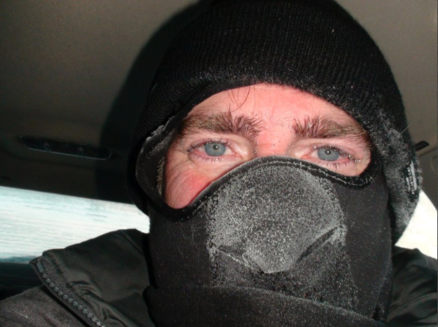 Brad after 5 minutes outside