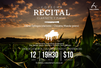 Recital de clarinete y piano: Cosecha