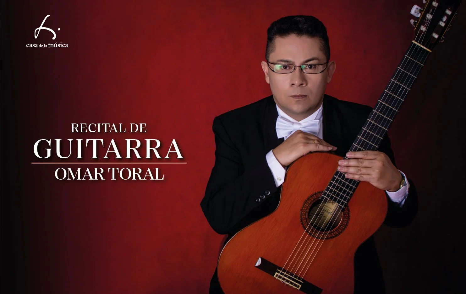 La Casa de la Música presenta un maravilloso recital de guitarra con el destacado músico Omar Toral, en el que se interpretarán las primeras composiciones para guitarra ecuatoriana. El programa incluye obras de Carlos Bonilla Chávez y Ger