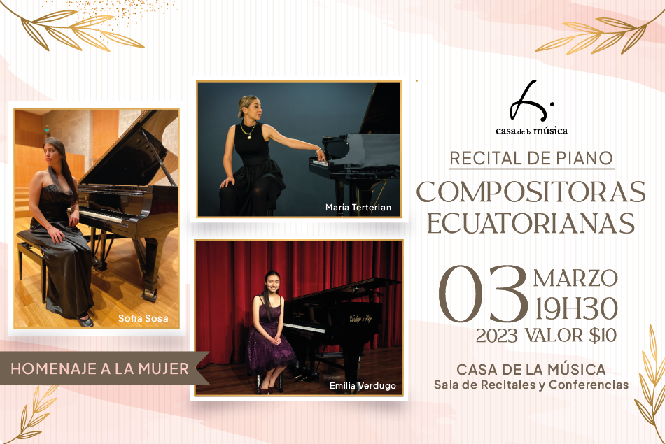 Recital de Piano: Compositoras Ecuatoriana