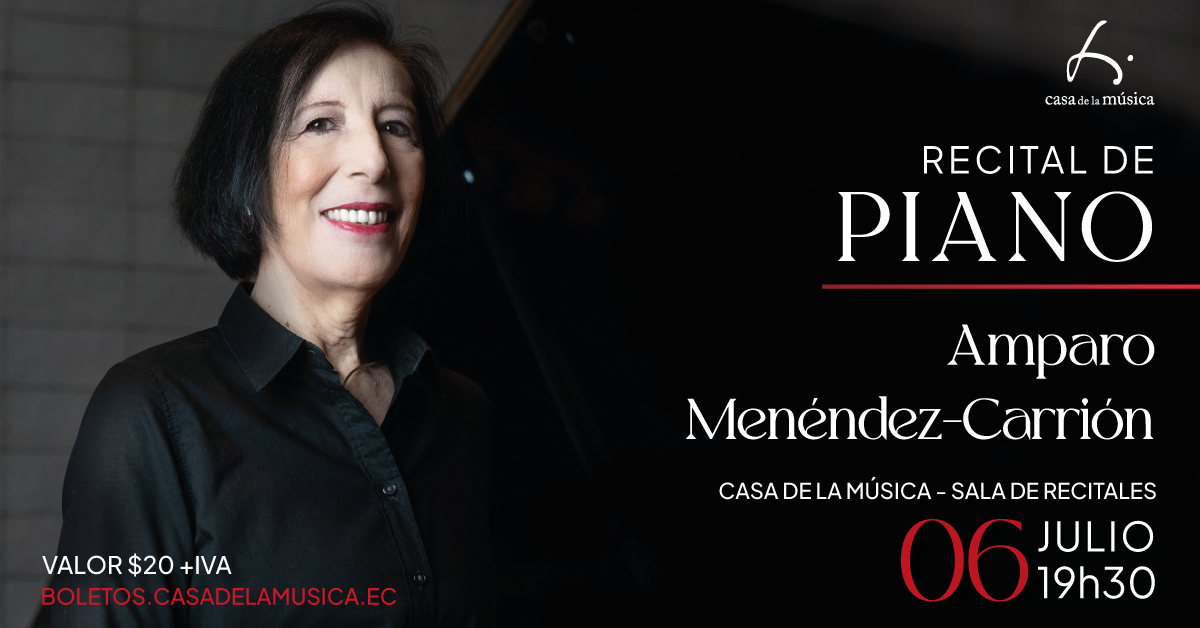      

 
   La Casa de la Música presenta a la destacada pianista Amparo Menéndez-Carrión (Uruguay) en un extraordinario  recital.   Sala de Recitales 19h30 Valor $20 +  IVA  
 




















  
  



    

  
   
    comprar
   
   
    #block