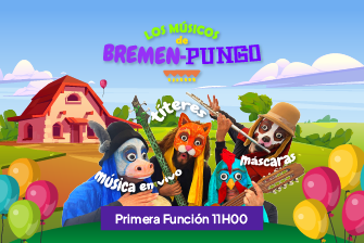 1ra función Domingo Chiquito: Los músicos de Bremen-Pungo
