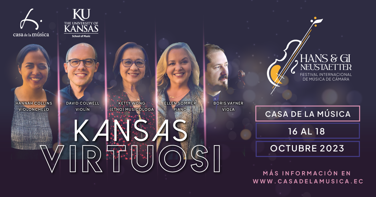      

 
   La Casa de la Música presenta la segunda edición del Festival Internacional de Música de Cámara Hans y Gi Neustaetter para reconocer el extraordinario aporte cultural de Hans y Gi a la ciudad y al país, valorando su inefable amor al arte 