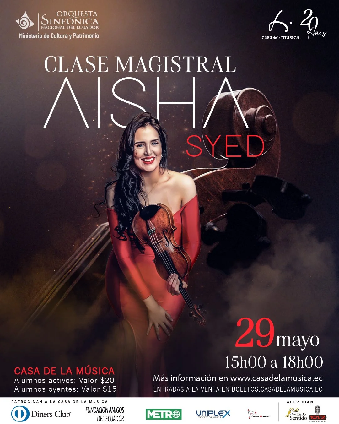Clase magistral de violín: Aisha Syed (República Dominicana)
