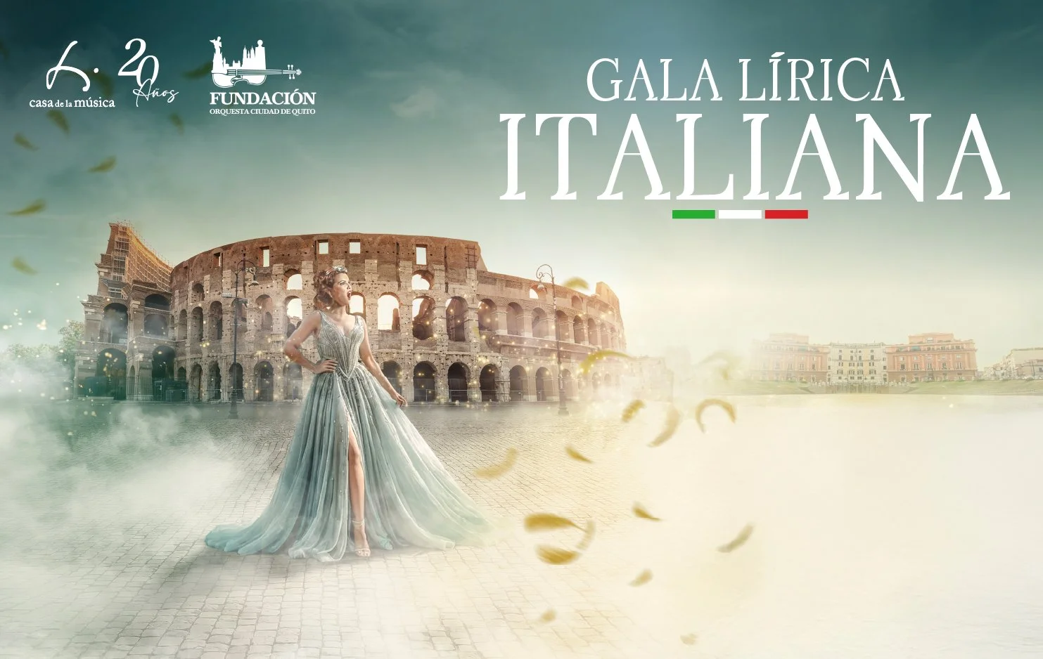 La Casa de la Música y la Fundación Orquesta Ciudad Quito presenta Gala Lírica Italiana, una extraordinaria puesta en escena con arias de grandes óperas como La Bohème, La Traviata, Rigoletto, El Elixir de Amor y más. Interpretadas por la
