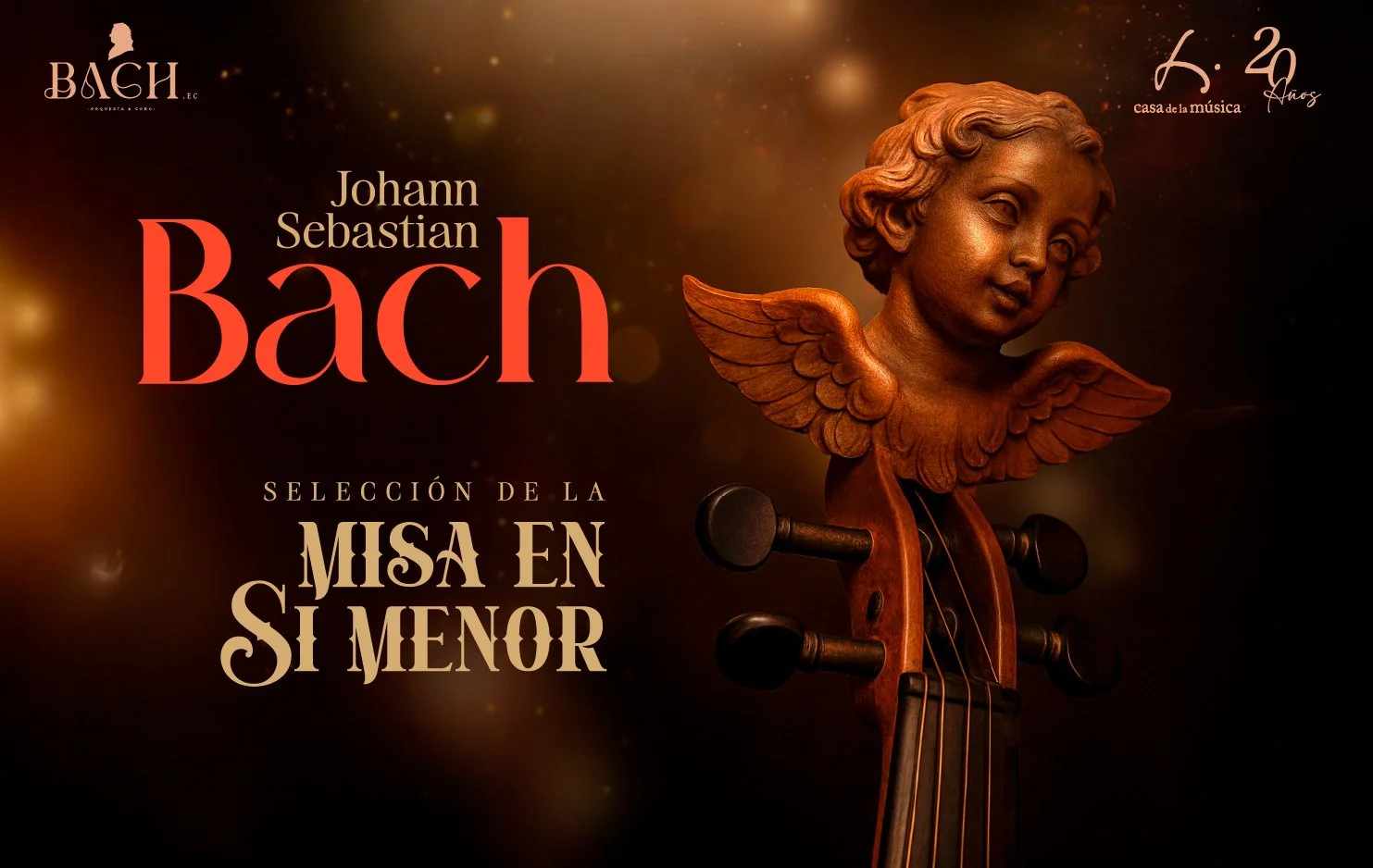 La Casa de la Música y la Orquesta Bach Ec presentan una selección exclusiva de la Misa en Si menor de Johann Sebastian Bach, una de las obras más sublimes y trascendentales de la música coral y orquestal de todos los tiempos. Una interpr