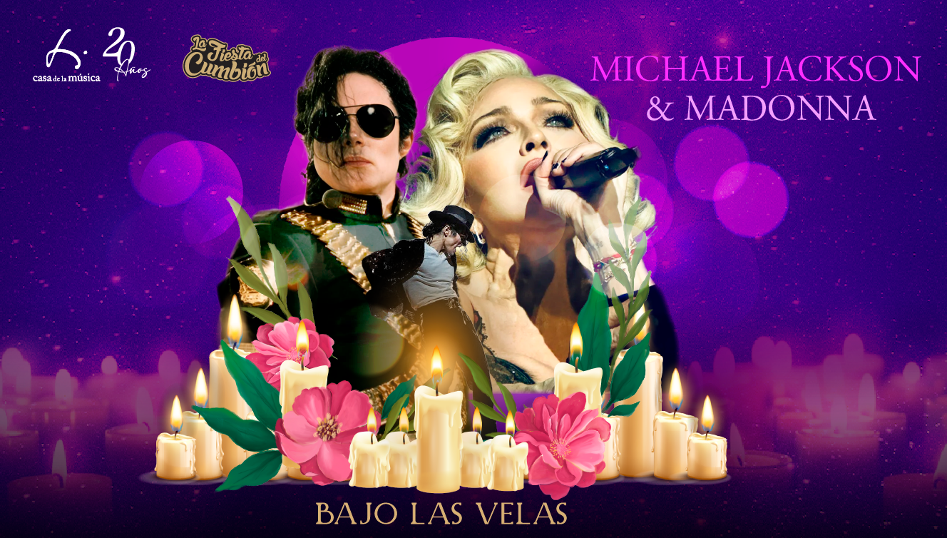      

 
   ¡MICHAEL JACKSON y MADONNA! Dos leyendas del pop bajo la magia de las velas. Sus himnos, sus coreografías y su poder reviven en un espectáculo único en la Casa de la Música. RockShow Concerts interpretará los himnos de estas dos grandes e