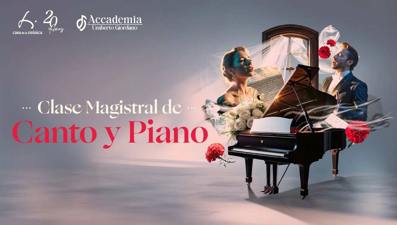      

 
   La Casa de la Música tiene el agrado de invitar a pianistas, cantates líricos y músicos en general a la CLASE MAGISTRAL DE CANTO Y PIANO con los destacados catedráticos de la Academia Internacional Lírica y Pianística Umberto Giordano de 