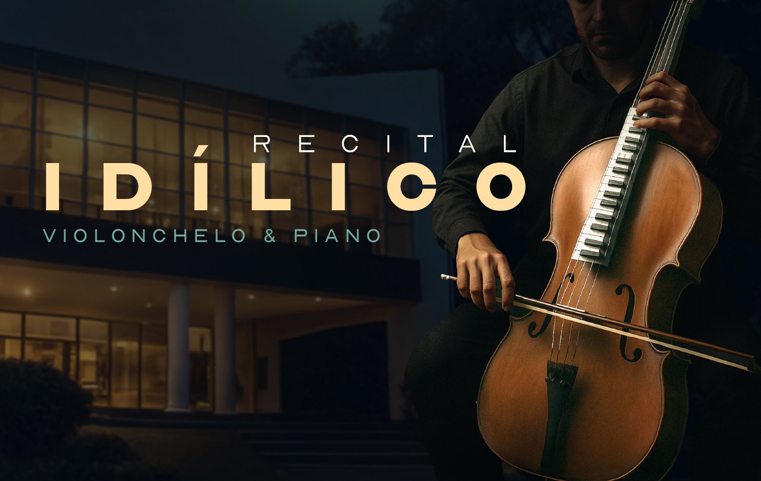 La Casa de la Música presenta IDÍLICO, un maravilloso recital de violonchelo y piano con los destacados músicos Moisés Pauta y Christian Ochoa Carrasco. En una velada llena de emoción y sensibilidad. El programa incluye la Sonata para vio
