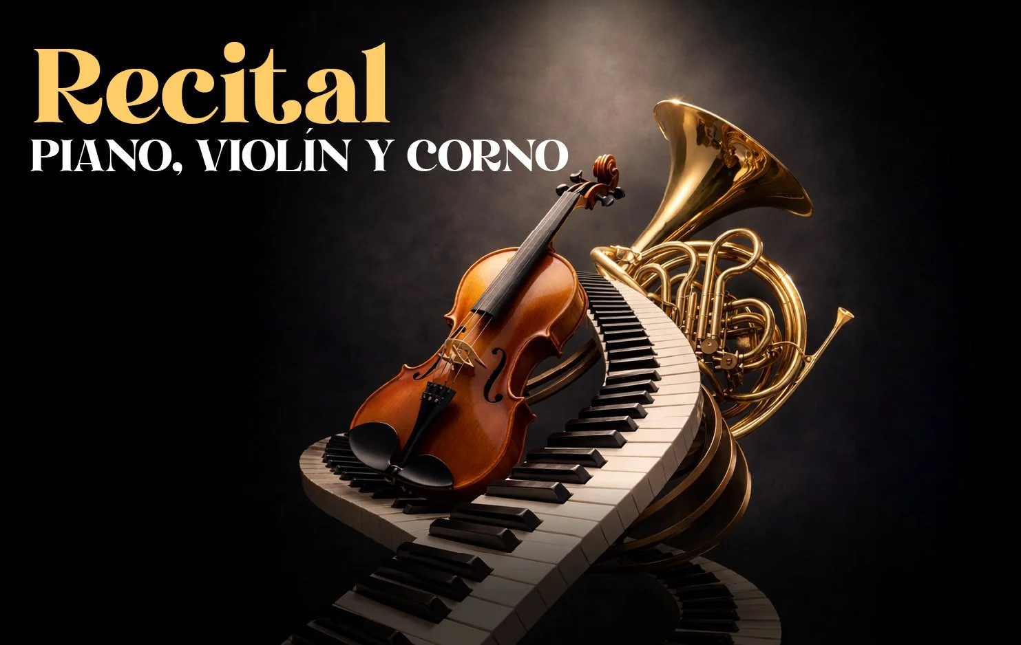 Recital de piano, violín y corno