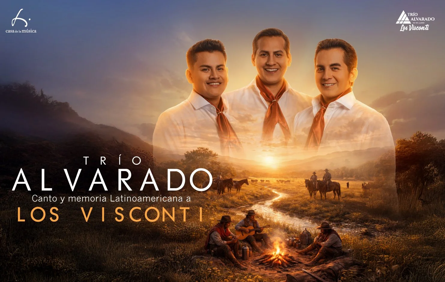      

 
   La Casa de la Música presenta Canto y Memoria Latinoamericana a Los Visconti con el Trío Alvarado. Las canciones que hicieron famoso al mítico dúo argentino Los Visconti vuelven a escucharse en una noche dedicada a su inconfundible estilo