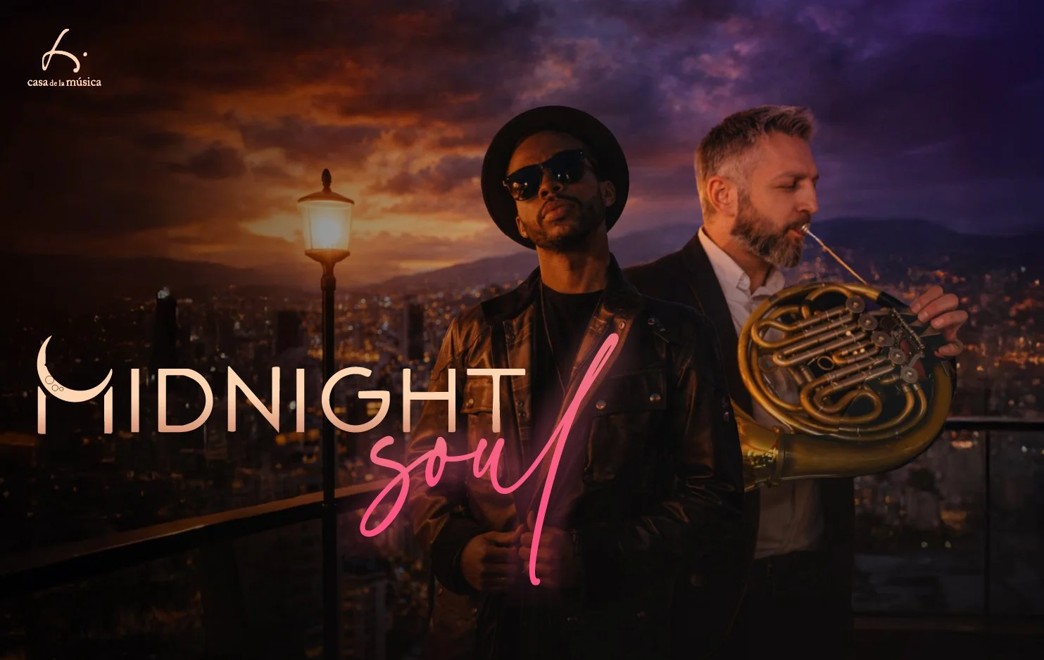      

 
   La Casa de la Música presenta MIDNIGHT SOUL, siente la sofisticación del retrojazz y vive la intensidad del soul. Una noche dedicada a la maestría de quienes cambiaron la historia de la música. Un recorrido que comienza con la elegancia d