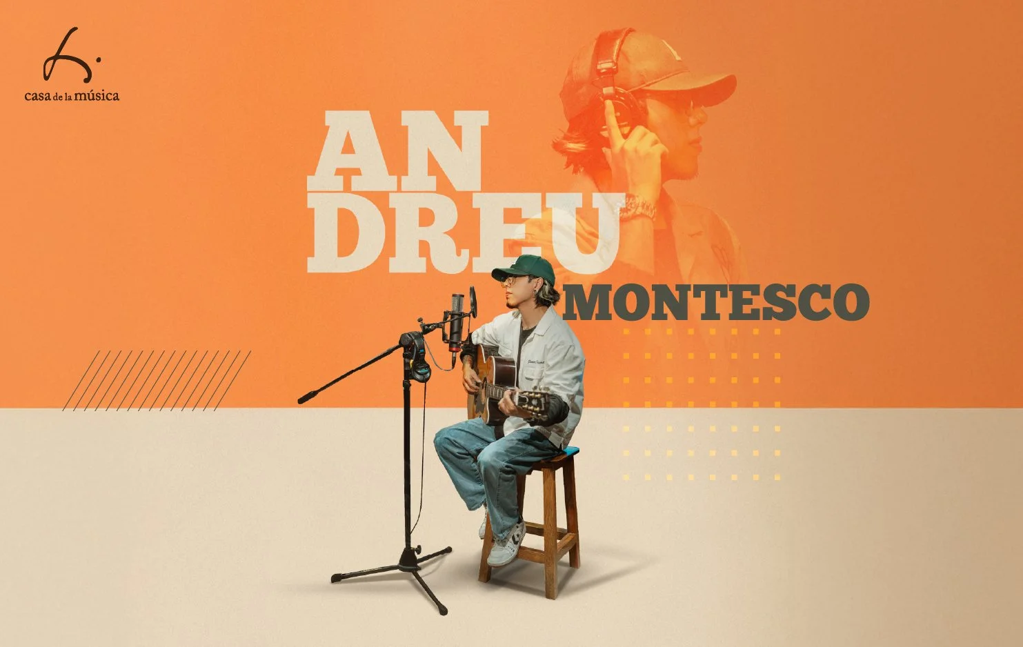 La Casa de la Música presenta a Andreu Montesco. El cantautor ecuatoriano llega con una propuesta romántica e intensa que combina composiciones originales con los grandes éxitos de Cristian Castro, Sin Bandera, Chayanne, Alexandre Pires,
