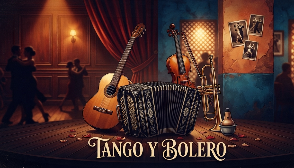 La Casa de la Música presenta TANGO Y BOLERO, un espectáculo donde la música y el baile se funden en el escenario. Con la participación de los talentosos cantantes Alexandra Cabanilla, Francis de la Torre, Navijio Cevallos, Charlie Calv
