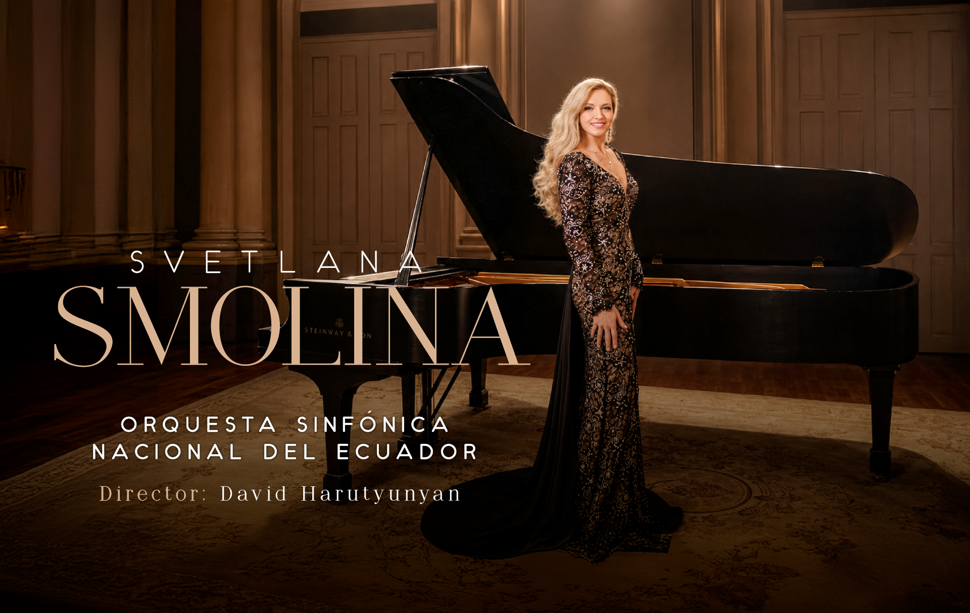 Desde los escenarios más prestigiosos del mundo, llega a la Casa de la Música Svetlana Smolina, una de las mejores pianistas del siglo XXI. Reconocida por la crítica internacional como fascinante y dinámica. Disfruta de su técnica i