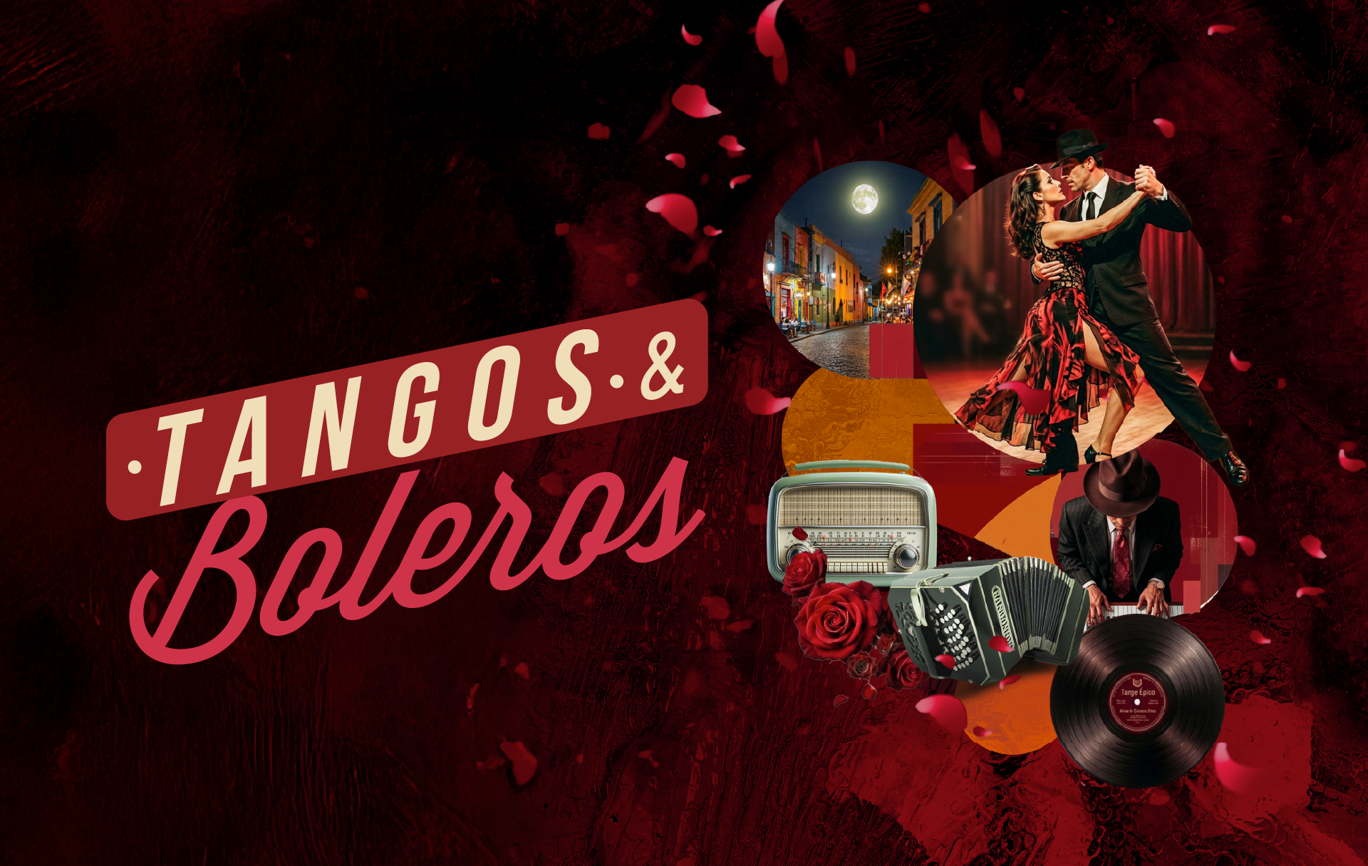 La Casa de la Música y la Fundación Cultural Armonía presentan TANGOS Y BOLEROS, un espectáculo en vivo con las magníficas voces de Ángel Amosa, Alexandra Cabanilla, Francis de la Torre, Navijio Cevallos, María Fernanda Argotti, Ana Belén